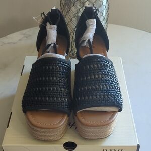 a.n.a Black Woven Espadrille Sandals